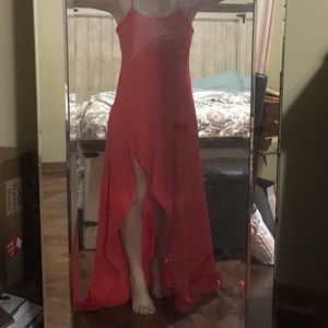Lulu’s Bright red high low maxi